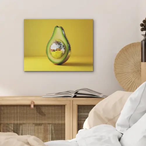 Avocado - Discobal - Geel - Glitter PET vilt klein -sfeer3