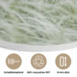 Grassen - Minimalistisch - Groen Akoestische PET Vilt - Rond klein -closeup_DE