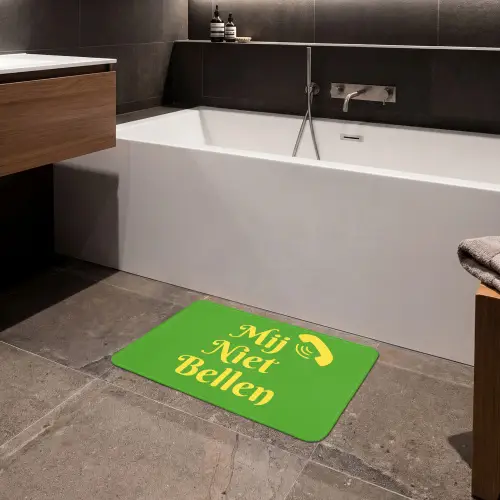 Mij niet bellen - Telefoon - Groen Badmat klein -sfeer3
