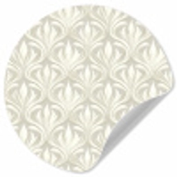 Barok - Patroon - Beige Wandcirkel behangsticker klein 186 -3d