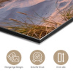 Strand - Zonsondergang - Natuur - Landschap aluminium wit klein -closeup_DE