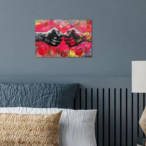 Street art - Handen - Graffiti - Kunst - Banksy poster papier klein -sfeer2