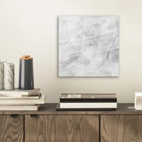 Marmer - Steen - Wit - Luxe - Marmerlook aluminium wit klein -sfeer1