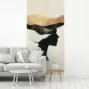 Vrouw - Golven - Zwart fotobehang vinyl groot -woonkamer