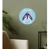 Bladeren - Wit - Vlinder - Insect Wandcirkel behangsticker klein -sfeer2