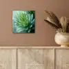 Blad - Plant - Groen - Textuur aluminium wit klein -sfeer4