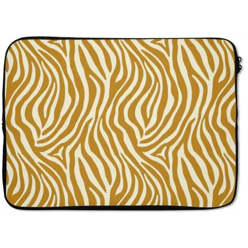 Zebra - Klassiek - Oker - Geel laptophoes neopreen klein 279 -zkaufland3dotto