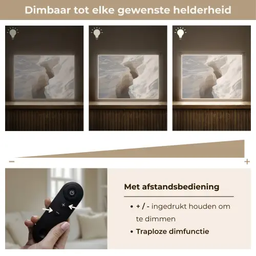 Kloof - Wit - Sneeuw Light Box met batterij (Wandlamp) middel -USP_dimbaarNL