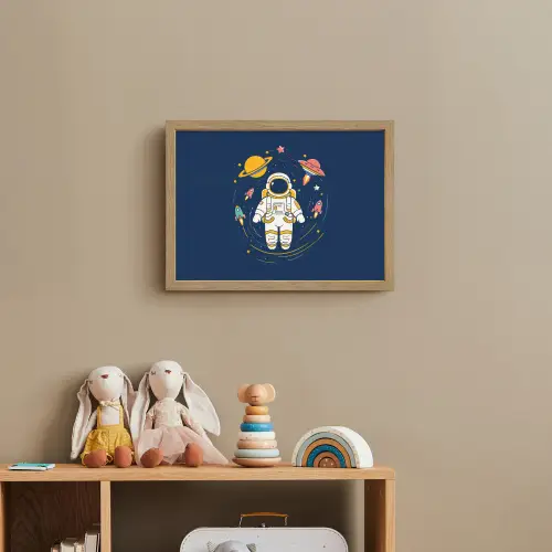 Astronaut - Planeten - Raket Light Box met batterij (Wandlamp kind) middel -sfeer2_kind