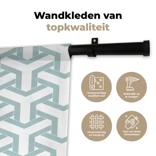 Design - Lijn - Patroon Wandkleed katoen klein 269 -sfeer2
