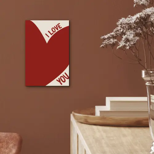 Loveyou - Rood - Hart aluminium wit klein -sfeer4