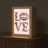 Tekst - Love - Pantervacht - Lichtroze Light Box met kabel (Tafellamp) klein -z3d_website