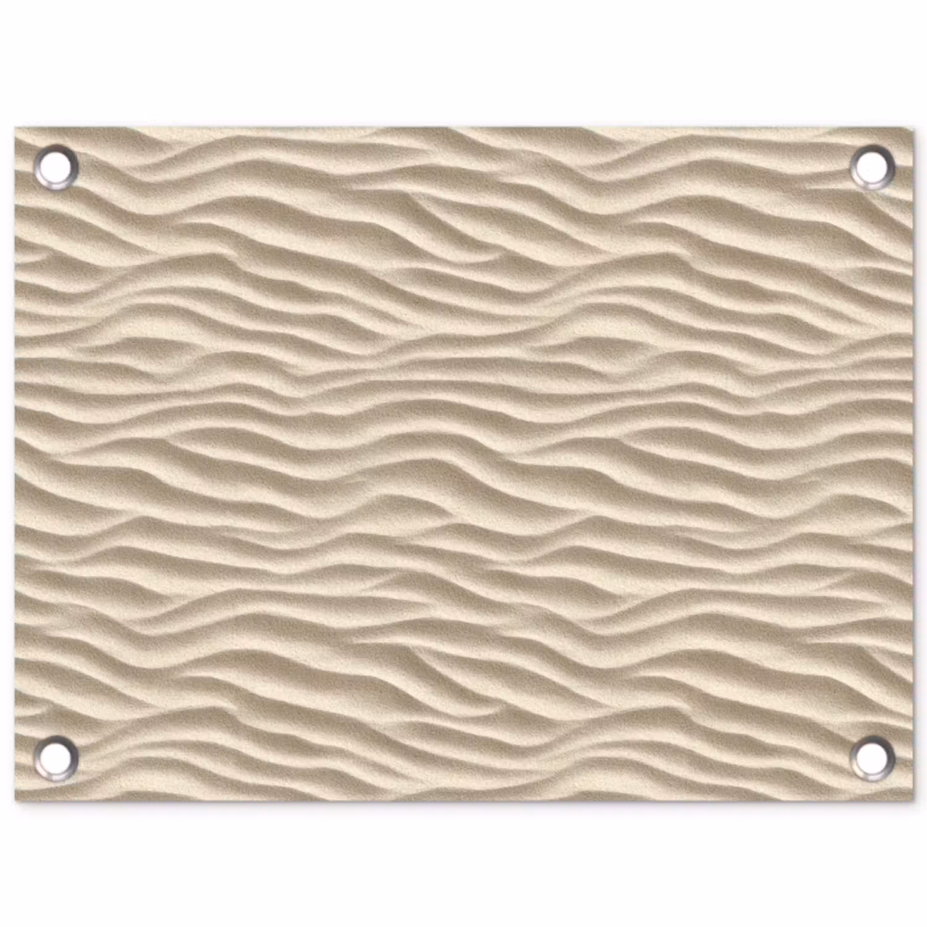 Zand - Golven - Beige tuinposter los doek klein 239 -3d