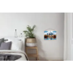 Bomen Frankfurt- Stad - Skyline - Brug textielposter latten blank klein -woonkamer