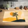 Illustratie - Palmboom - Zon - Heuvels Inductie beschermer vinyl 3mm klein -sfeer5