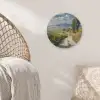 Mensen - Wandelen - Zandpad - Velden Akoestische PET Vilt - Rond klein -sfeer4