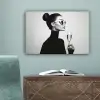 Vrouw - Champagne - Modern canvas 2cm klein -sfeer4
