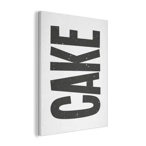 Zwart - Cake - Eten - Decoratie PET vilt klein -3d