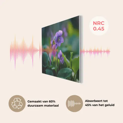 Viooltjes - Paars - Bloem - Bladeren PET vilt klein -USP_NL