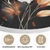 Bloem - Verf - Goud - Graffiti - Modern Akoestische PET Vilt - Rond klein -closeup_DE