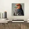 Vogel - Realistisch - Veren - Bruin aluminium wit klein -sfeer1