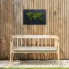 Wereldkaart - Mos -Levendig effect Tuinposter op houten frame 2 cm dik klein -sfeer4