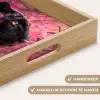 Luipaard - Bloemen - Roze Dienblad Rechthoek middel -USP_HandgreepNL