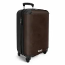 Lederen look chocolade bruin NBS - Handbagage koffer - Volwassenen Unisex middel -productfoto_3d
