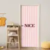 Nice - Strepen - Roze deurposter klein -sfeer4