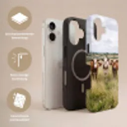 Koeien - Portret - Weide - Boerderij - Nieuwsgierig Toughcase MagSafe Apple iPhone 17 klein -USP_Lagen_NL