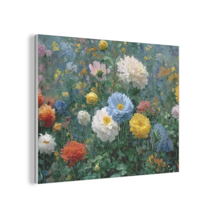 Close-up - Veld - Bloemen - Kleurrijk PET vilt klein -3d