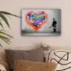 Hart - Graffiti - Man - Regenboog canvas 2cm klein -sfeer1