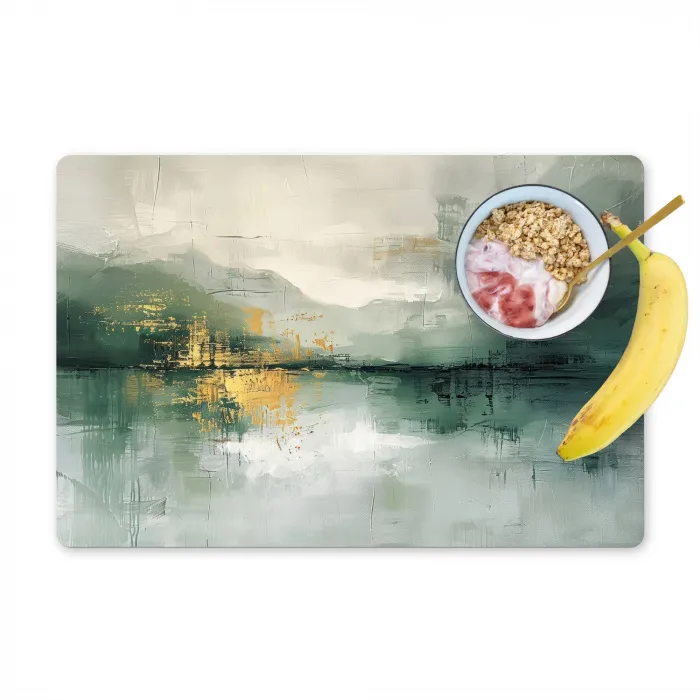 Groen - Modern - Abstract - Goud Placemat vinyl groot -zzzproduct_Kitchenyeah-website