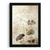 Bloemen - Japandi - Wabi sabi fotolijst zwart zonder passe partout klein -3d