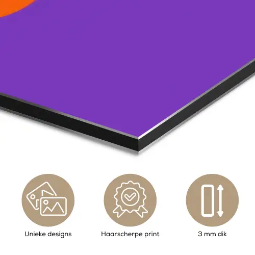 See the good - Oranje - Paars - Smiley aluminium wit klein -closeup_NL