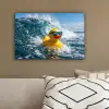 Badeend - Stoer - Golven canvas 2cm klein -sfeer3
