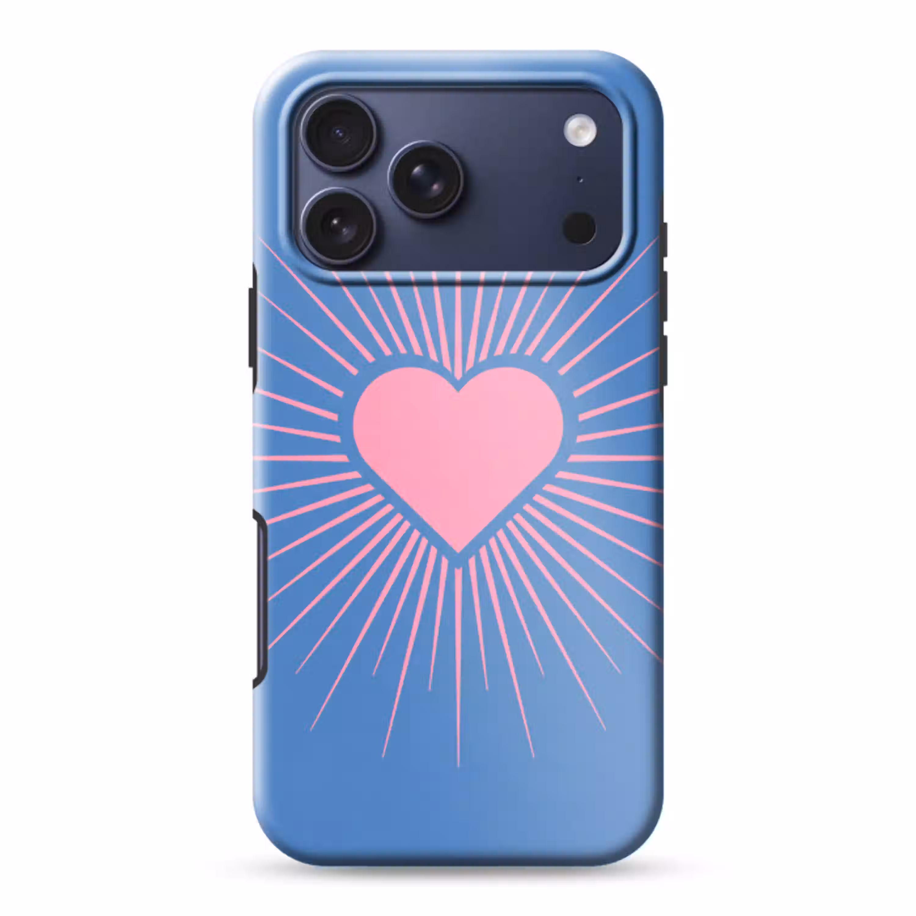 Hart - Stralen - Liefde - Modern - Roze Toughcase MagSafe Apple iPhone 17 Pro Max klein -3d