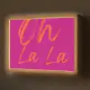 Oh la la - Oranje - Roze Light Box met batterij (Wandlamp) middel -z3d_website