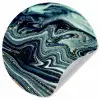 Marmer - Goud - Blauw - Glitter - Marmerlook - Abstract Wandcirkel behangsticker klein -3d