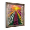 Doorkijk - Bloemen - Tulpen - Kleurrijk - Zonsondergang plexiglas 5mm klein -z3d