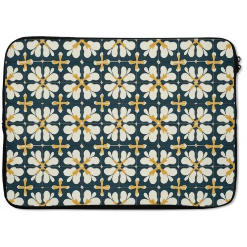 Motief - Tegel - Okergeel laptophoes neopreen klein 279 -zkaufland3dotto