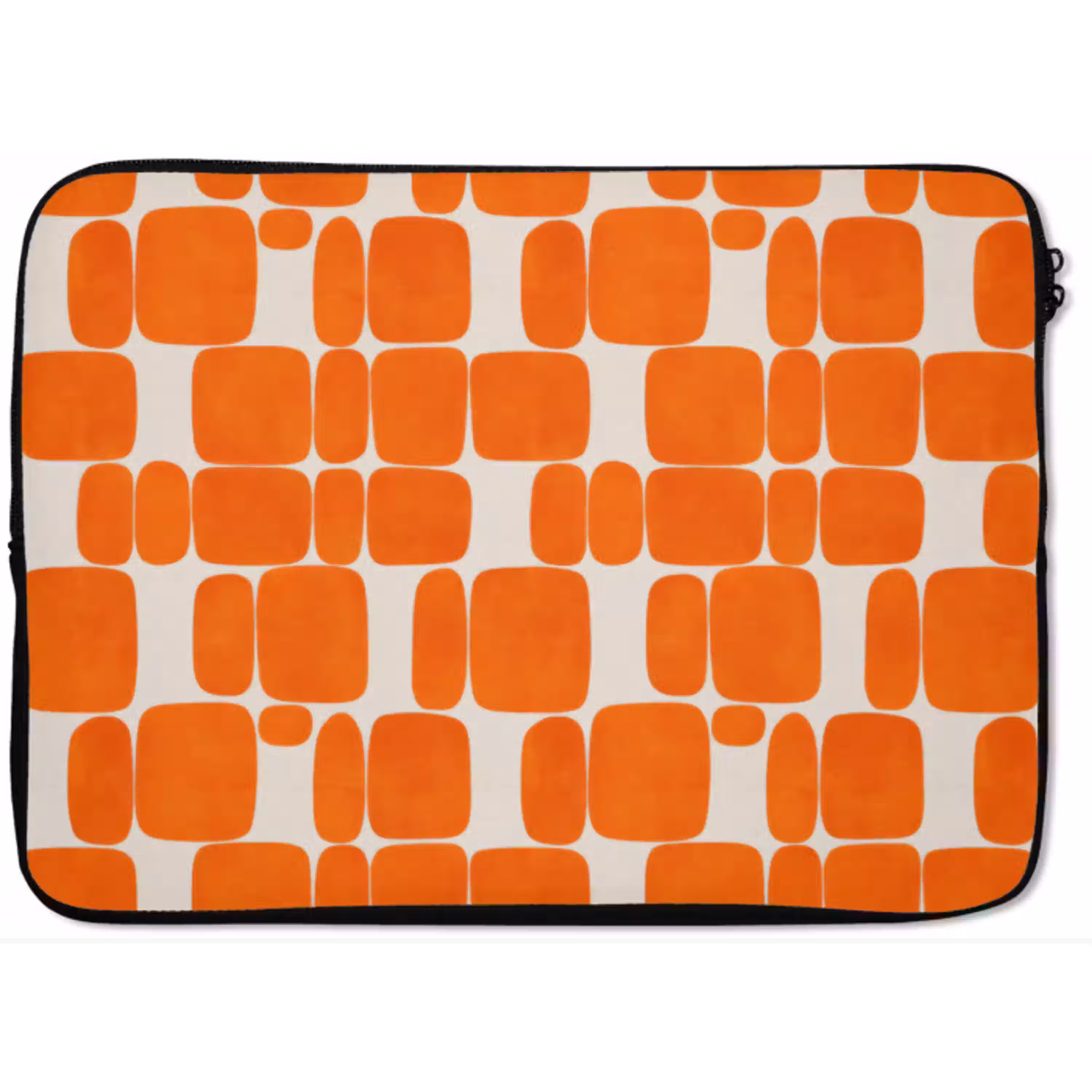 Patroon - Retro - Oranje laptophoes neopreen klein 279 -zkaufland3dotto