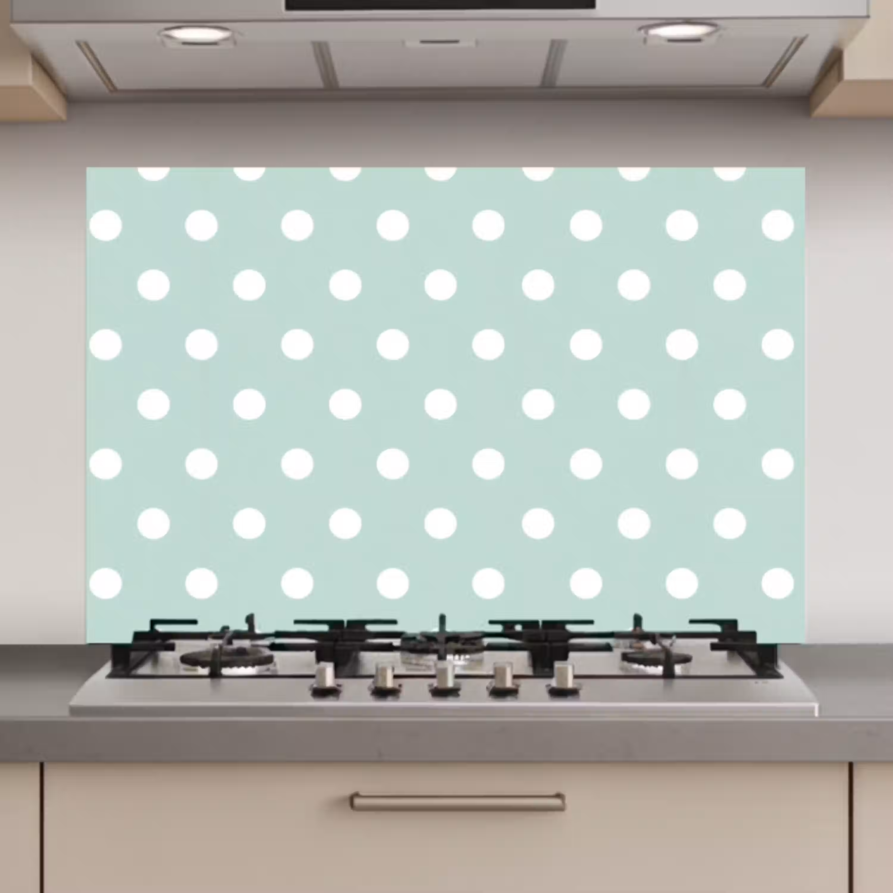 Klassiek - Polka - Groen keuken achterwand spatscherm klein 900 -3d_website