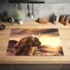 Schotse hooglander - Zon - Horizon - Koe - Dieren Inductie beschermer vinyl 3mm klein -sfeer5