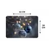 Kerstbal - Versierd - Blauw Placemat vinyl groot -specs