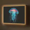 Kwal - Tentakels - Blauw - Licht Light Box met batterij (Wandlamp) middel -z3d_website