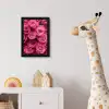 Rozen - Pink - Bloem fotolijst zwart zonder passe partout klein -usfeer4_kinderkamer