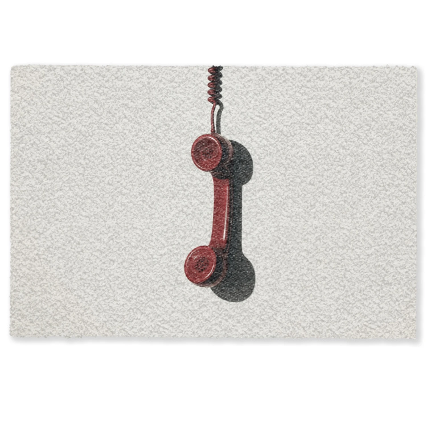 Deurmat - Telefoon - Koord - Rood - Minimalistisch | Topdoek.nl