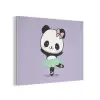 Dansende panda - Paars - Sierlijk - Kawaii PET vilt klein -3d