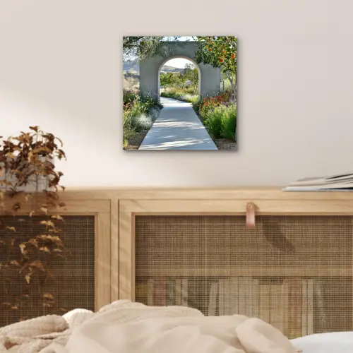 Doorkijk - Pad - Beton - Landschap aluminium wit klein -sfeer3